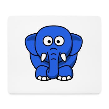 blauer Elefant - Mouse Pad (horizontal) - white - Front