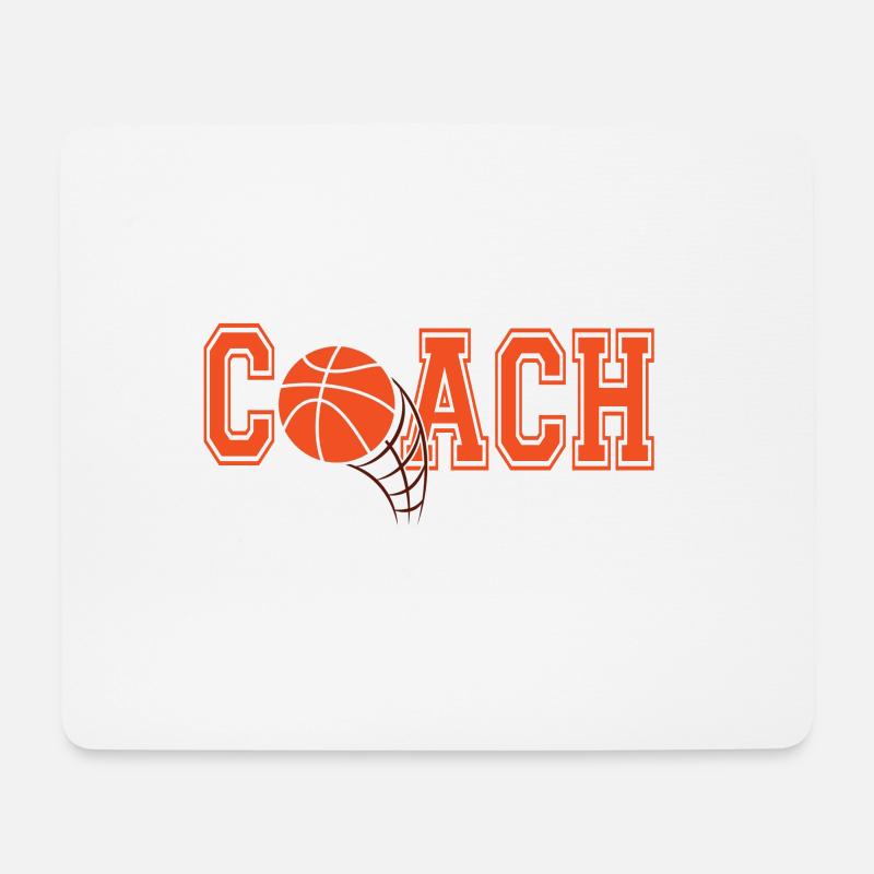 Basketball - Coach - Mousepad (Querformat) - Weiß