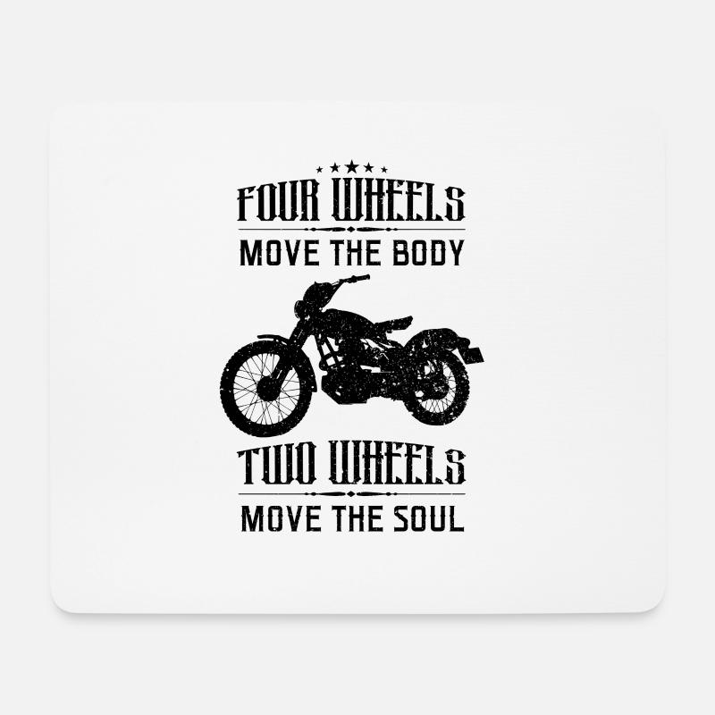 Motorcycle and men with spell - Mouse Pad (horizontal) - white