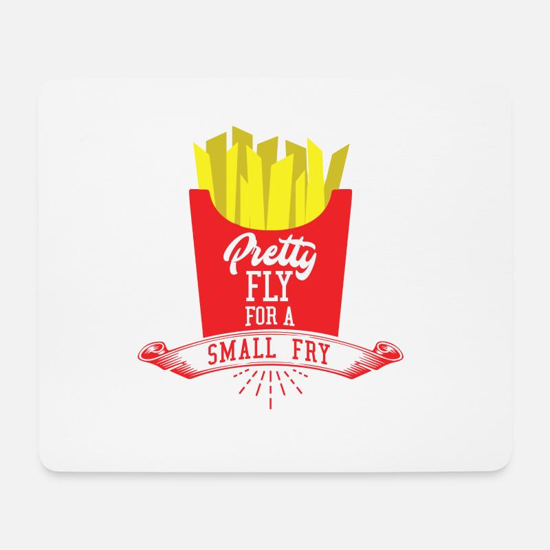 Pommes Pretty Fly - Mousepad (Querformat) - Weiß
