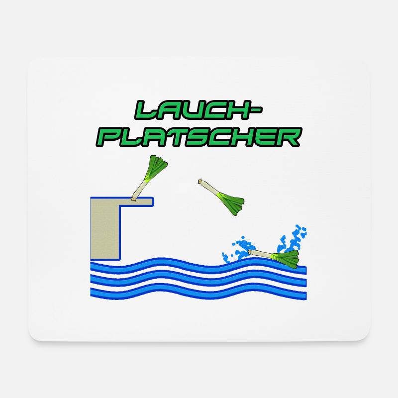 Lauchplatscher - Lustiges Wortspiel - Mousepad (Querformat) - Weiß