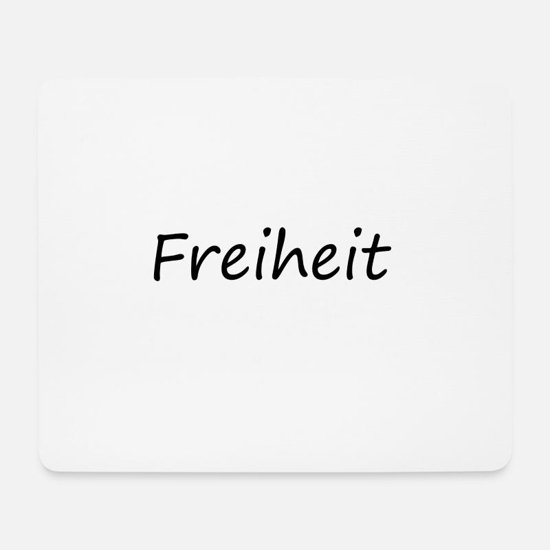 Freiheit - Mousepad (Querformat) - Weiß