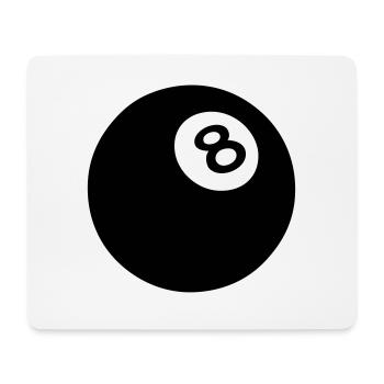 schwarz 8 Ball Pool 502 - Mousepad (Querformat) - Weiß - Vorne
