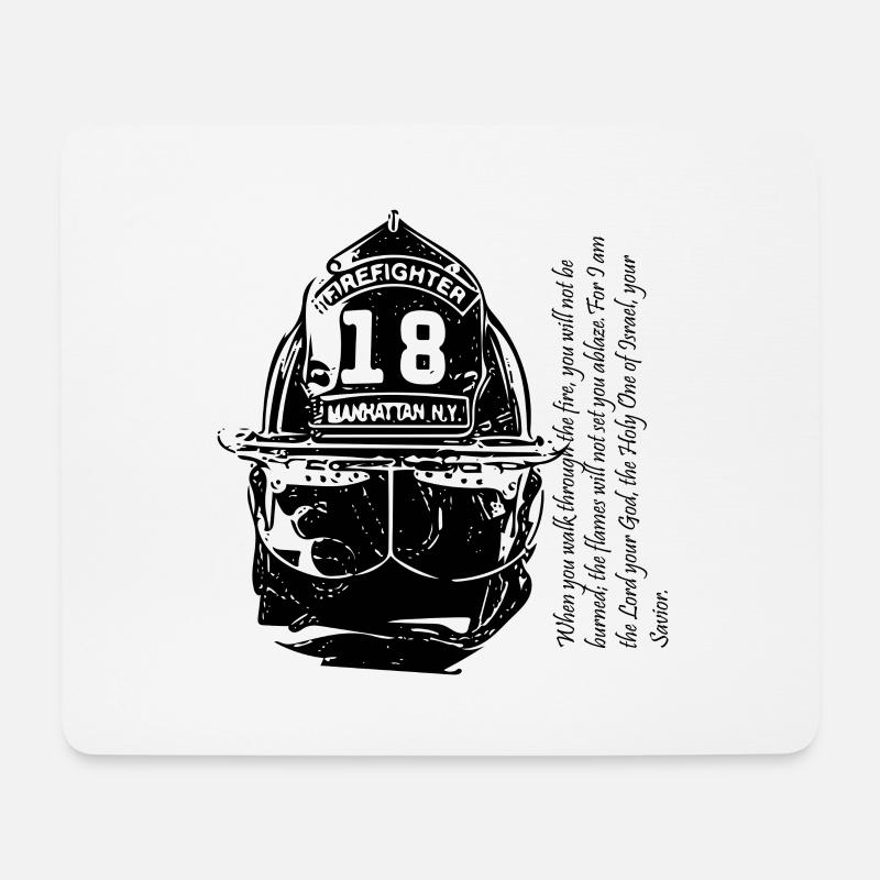 Firefighter usa - Mouse Pad (horizontal) - white