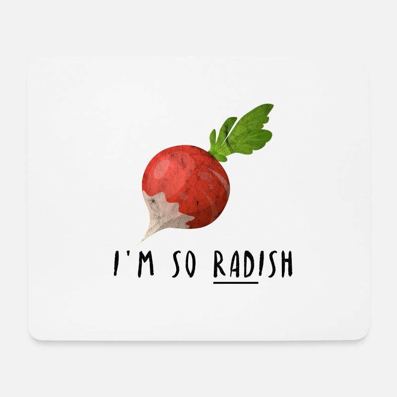 I am so Radish Rettich Wortwitz Geschenk Idee - Mousepad (Querformat) - Weiß