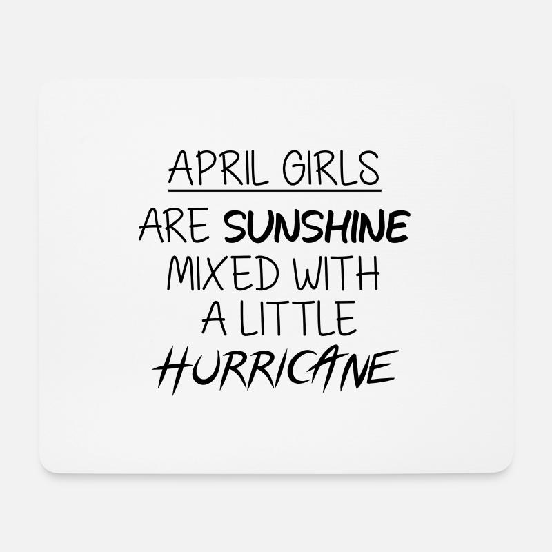April Girls Geburtstag Spruch Geschenk - Mousepad (Querformat) - Weiß