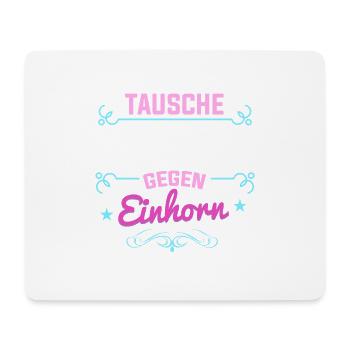 Tausche Papa gegen Einhorn - Mousepad (Querformat) - Weiß - Vorne