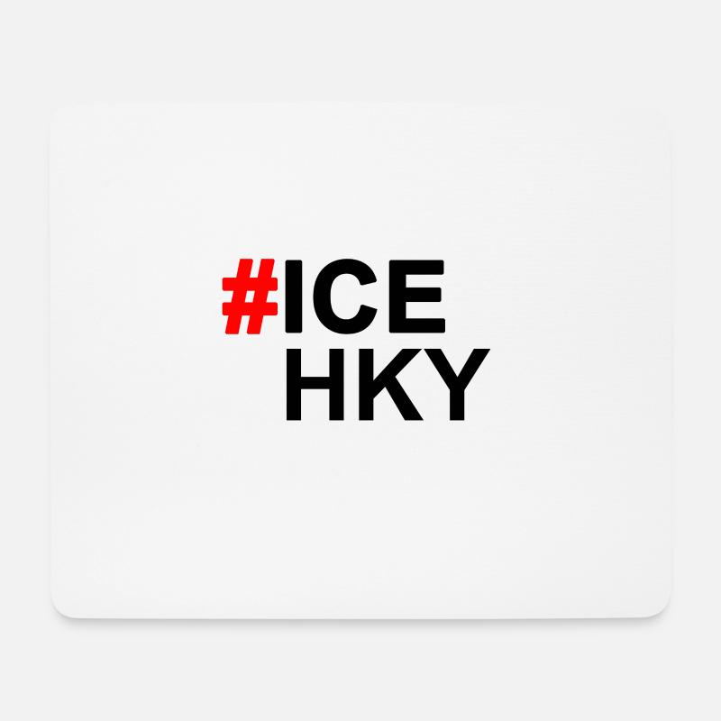 Eishockey - Mousepad (Querformat) - Weiß