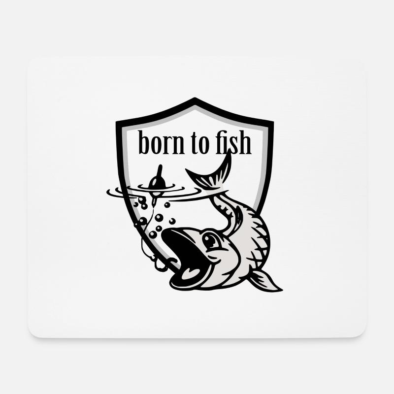 angler - Mousepad (Querformat) - Weiß