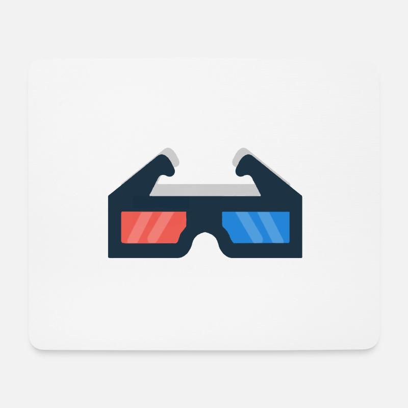 Kino 3-D Brille! Geschenk Idee - Mousepad (Querformat) - Weiß
