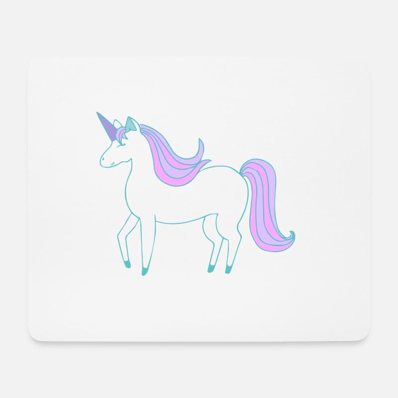 Das süße letzte Einhorn - Mousepad (Querformat) - Weiß