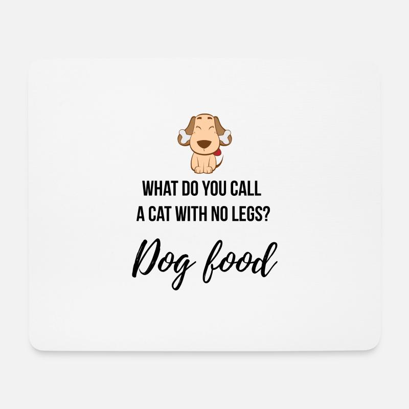 What do you call a cat with no legs? - Mousepad (Querformat) - Weiß