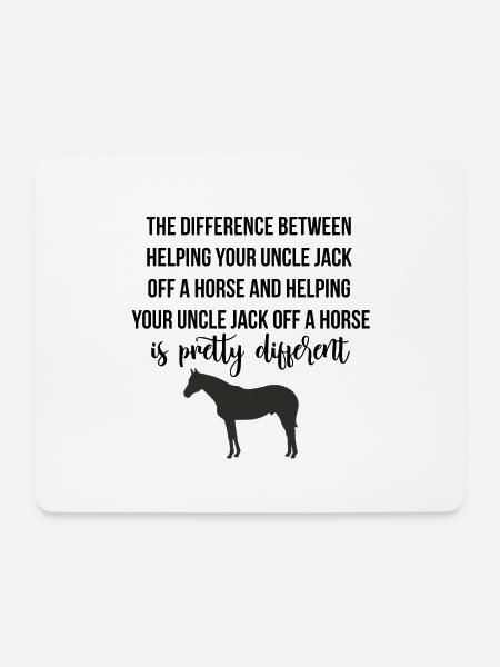 Jack off a horse - Mousepad (Querformat) - Weiß