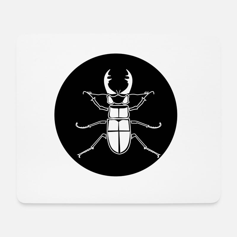 Hirschkäfer - Mousepad (Querformat) - Weiß