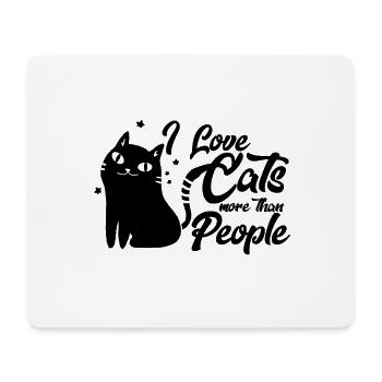 cat shirt katzenliebhaber geschenk katzenfreund - Mousepad (Querformat) - Weiß - Vorne