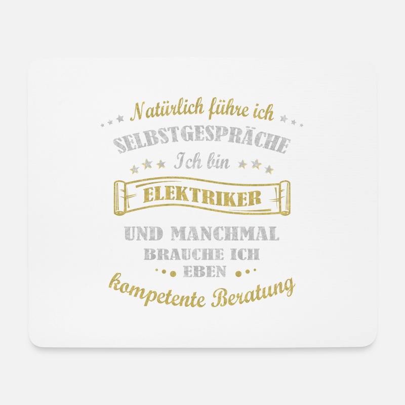 ich bin Elektriker - Mousepad (Querformat) - Weiß
