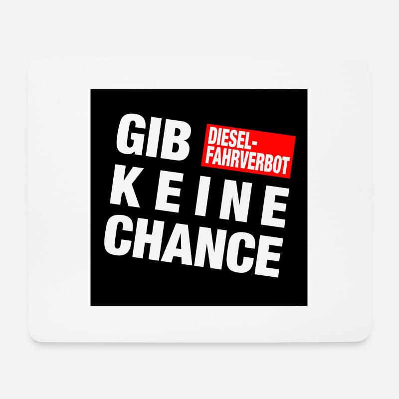 Diesel - Farhverbot - Mousepad (Querformat) - Weiß