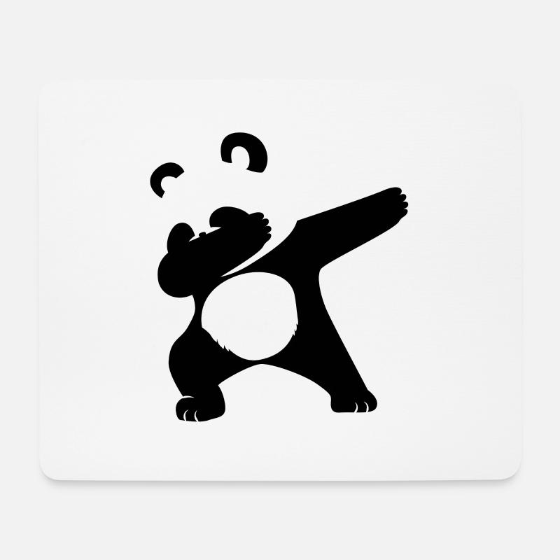 Dabbing Panda Lustiges Tier Shirt - Mousepad (Querformat) - Weiß