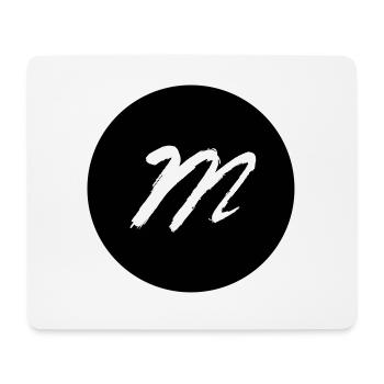 m dans un noir de cercle - Tapis de souris (format paysage) - blanc - Devant