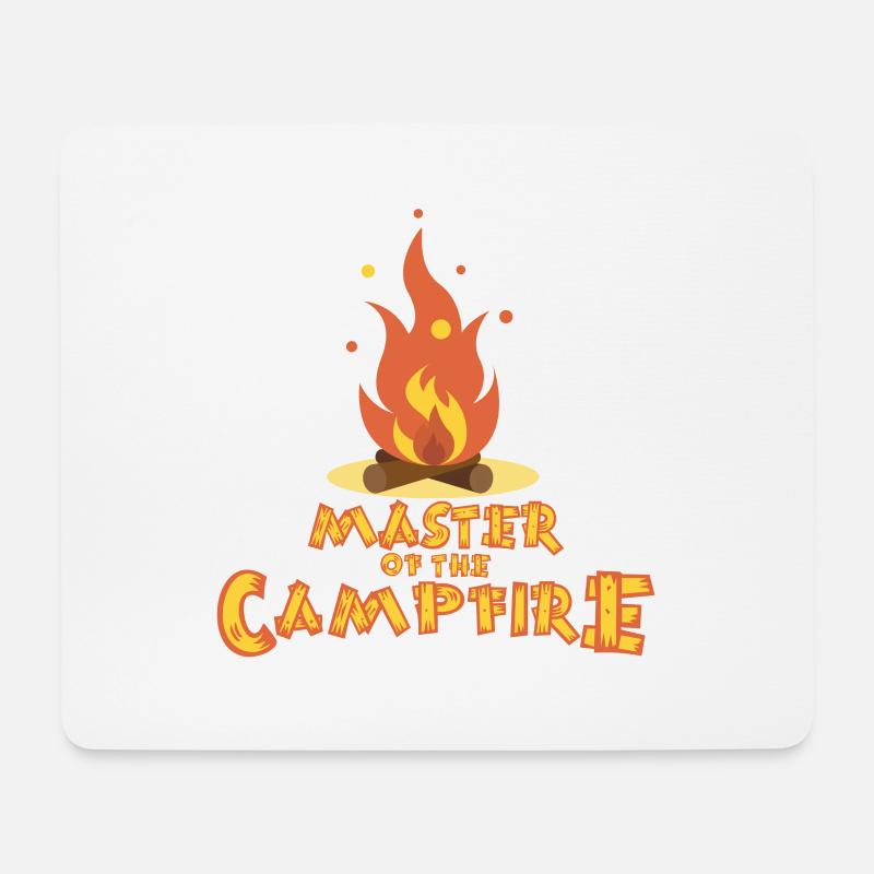 Master of the Campfire Funny Camping Gift - Mousepad (Querformat) - Weiß