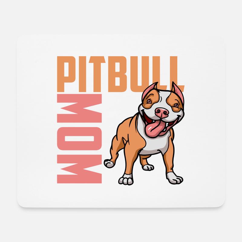 Best Pitbull Mom T-shirt - Mousepad (Querformat) - Weiß