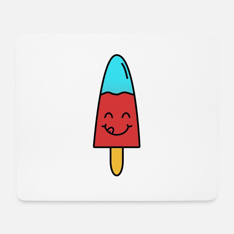 yummy sweet ice cream laughing face ice cream - Mouse Pad (horizontal) - white