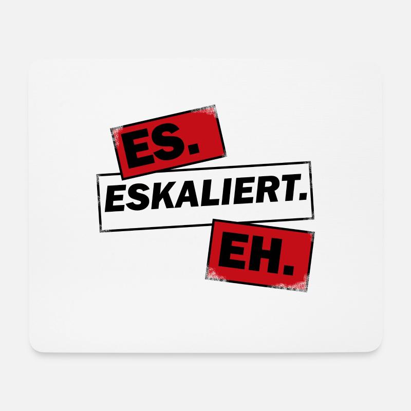 Eskalation - Mousepad (Querformat) - Weiß