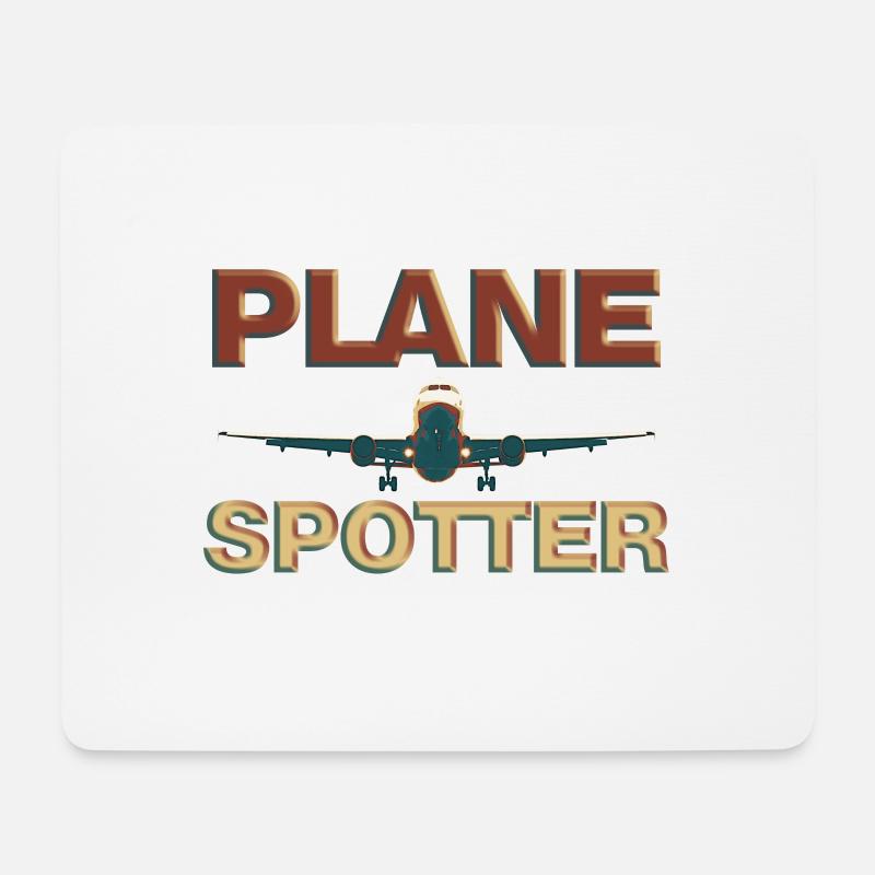 Planespotter - Mousepad (Querformat) - Weiß