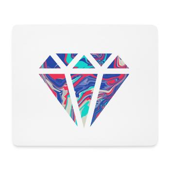 Simple colorful diamond design / symbol - Mouse Pad (horizontal) - white - Front