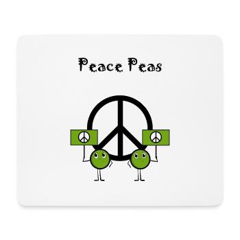 Peace peas - Mouse Pad (horizontal) - white - Front