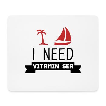 URLAUB - Mousepad (Querformat) - Weiß - Vorne