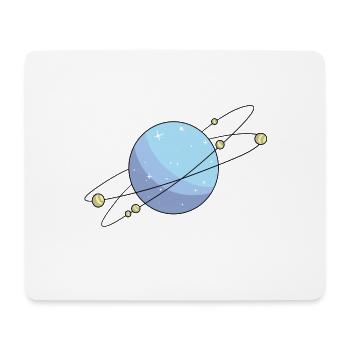 Planet - Mousepad (Querformat) - Weiß - Vorne