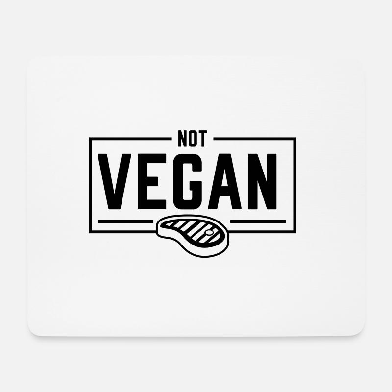 PAS VEGAN - Tapis de souris (format paysage) - blanc