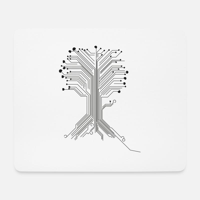 Digitaler Baum des Lebens - Mousepad (Querformat) - Weiß