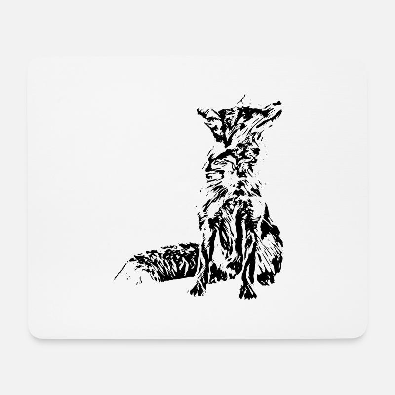 Fuchs - Mousepad (Querformat) - Weiß