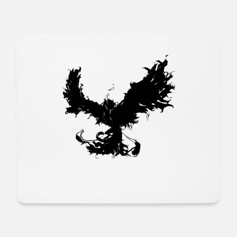 Phönix - Mousepad (Querformat) - Weiß