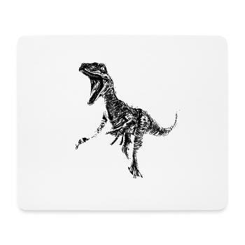 Velociraptor - Mousepad (Querformat) - Weiß - Vorne