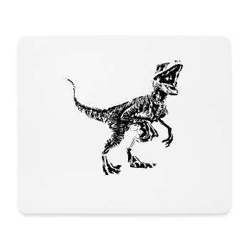 Velociraptor - Mousepad (Querformat) - Weiß - Vorne