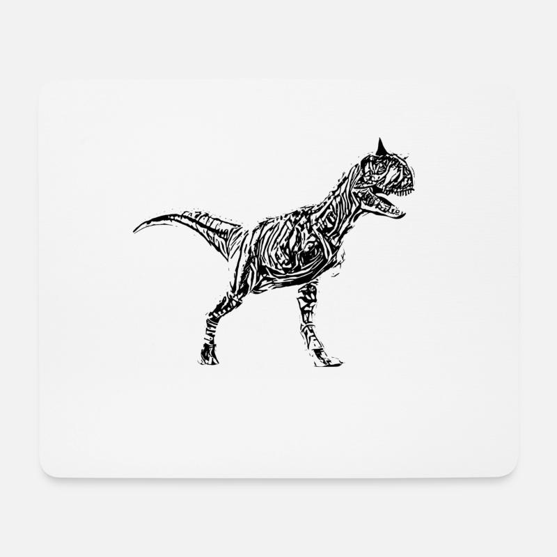 Dino - Mousepad (Querformat) - Weiß