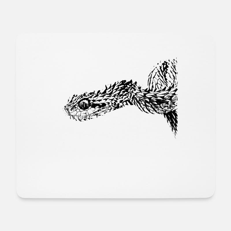 Klapperschlange - Mousepad (Querformat) - Weiß