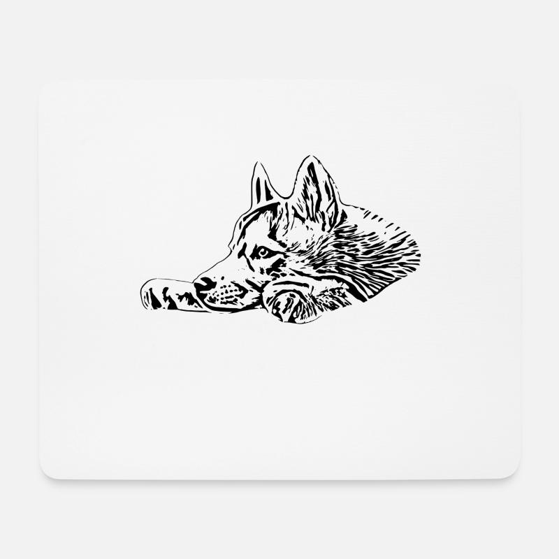 Husky - Mousepad (Querformat) - Weiß