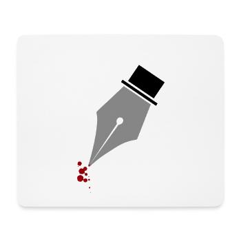 Füllfederhalter Schriftsteller Autor Geschenk - Mousepad (Querformat) - Weiß - Vorne