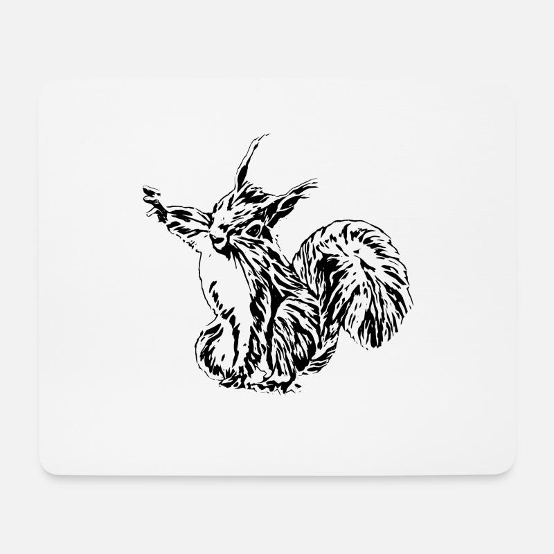 Eichhörnchen - Mousepad (Querformat) - Weiß