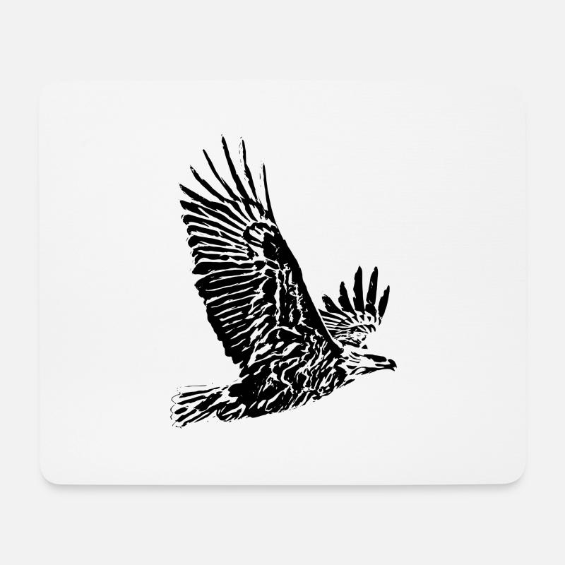 Adler - Mousepad (Querformat) - Weiß