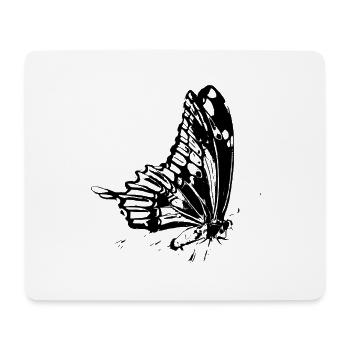 papillon - Tapis de souris (format paysage) - blanc - Devant