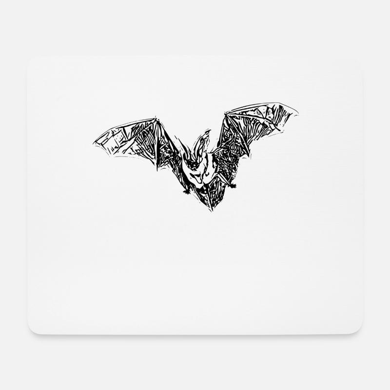 Fledermaus - Mousepad (Querformat) - Weiß