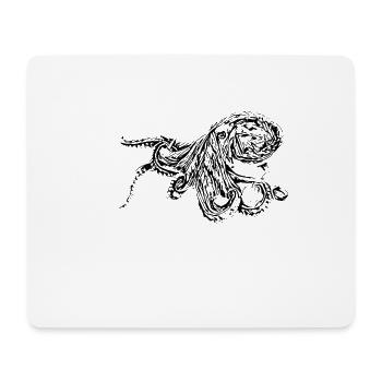 poulpe - Tapis de souris (format paysage) - blanc - Devant