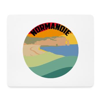 Normandie - Tapis de souris (format paysage) - blanc - Devant