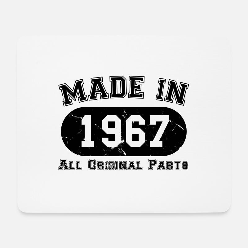 Made in 1967 Alle Originalteile 50. Geburtstag - Mousepad (Querformat) - Weiß