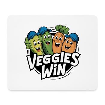 Sustainability Funny vegetables are happy for veggies - Mouse Pad (horizontal) - white - Front